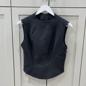 Commense Black Sleeveless Blouse